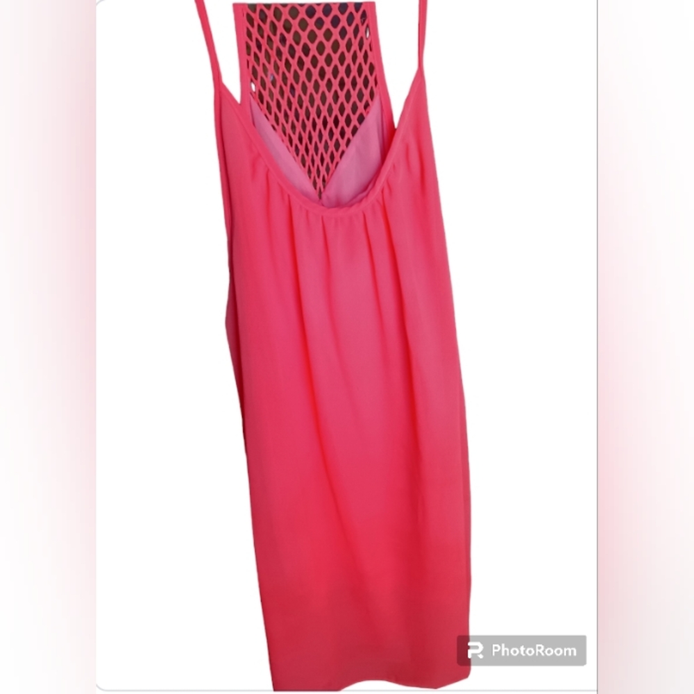 Reach Me Bright 😍 Neon Pink Sexy Spaghetti Strap Bathing Suit Cover Up